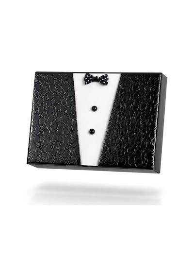Lüks Tasarım Damat Çeyiz Serisi Classic Cüzdan Kemer Eşref Tek Saat Ve Kartlık Çeyiz Kutulu Seti Siyah