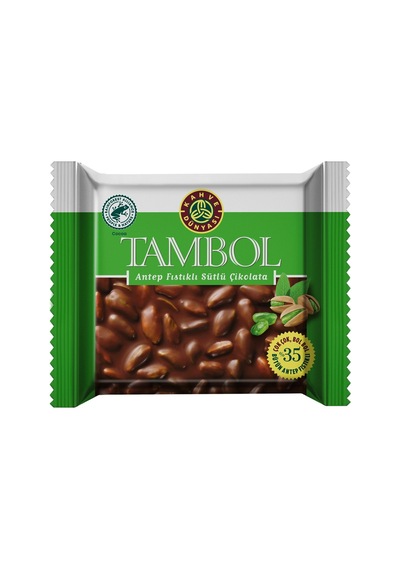 Tambol Fıstıklı Çikolata 77g Lezzetli Atıştırmalık 2'li Ekonomik Paket - 2 Adet Tarı