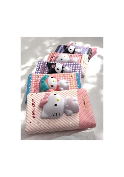 Bakgelal Lisanslı 3d Squishy Figürlü Günlük Defter Hello Kitty, Kuromi, My Melody Karakterli Yumuşak Kapaklı Sevimli Not Defteri 1 Adet - Bgasqhkkuro002 Lila
