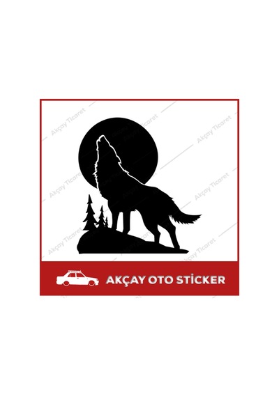 Göktürk Sticker Boz Kurt Sticker Oto Sticker Türk Araba Sticker