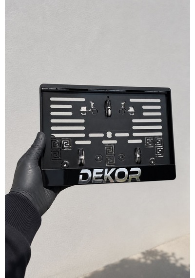 Dekor Krom Yazılı Motor Plakalık G008