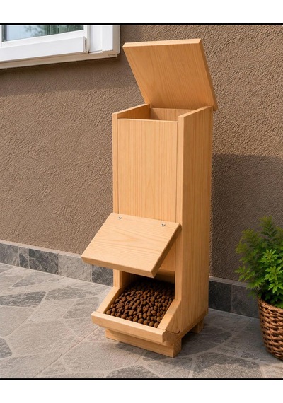Kedi Mamalığı İç Ve Dış Mekan Ahşap 50x20x20 Cm Su Yalıtımlı