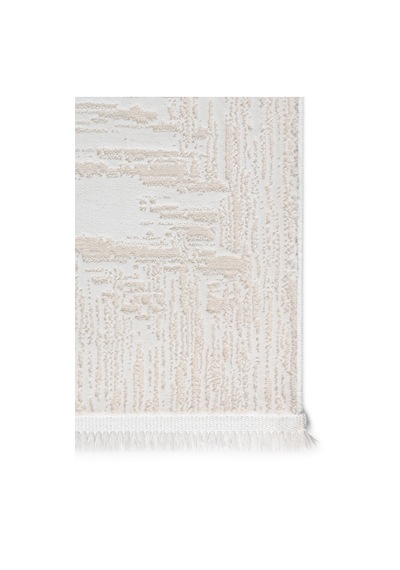 Badelya Home Krem Ekru 7102 Modern Doğal Taban Saçaklı Salon Koridor Mutfak Çocuk Oturma Odası Halı Yolluk 7102krem