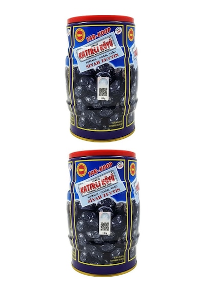 Gemlik Katırlı Köyü Tar-Koop Sofralık Siyah Zeytin 2 x 1 KG
