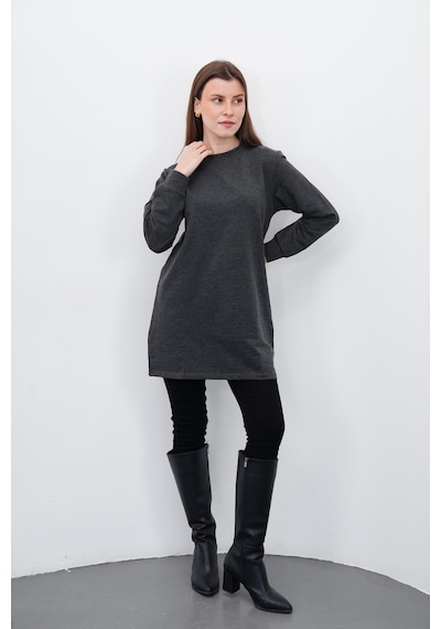 Penyebizden Tesettür Sweatshirt Tunik-antrasit