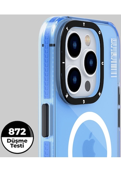 Youngkit Apple Uyumlu iPhone 14 Pro Max Kılıf Magsafe Kablosuz Şarj Özellikli Crystal Color Kapak