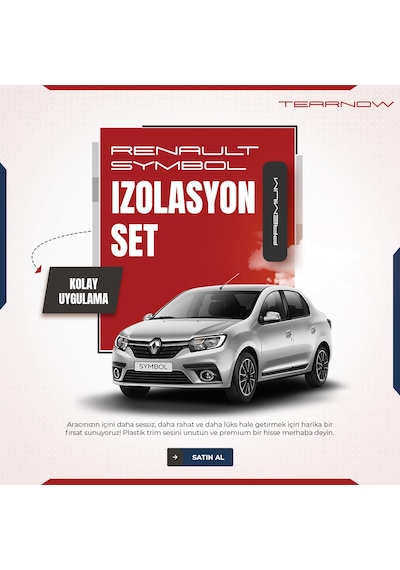 Renault Symbol 2013-2024 Torpido-kapı İçi Izolasyon Seti