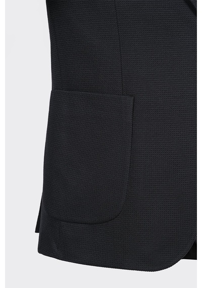 Koyu Lacivert Casual Slim Fit Bi-stretch Ceket Laci
