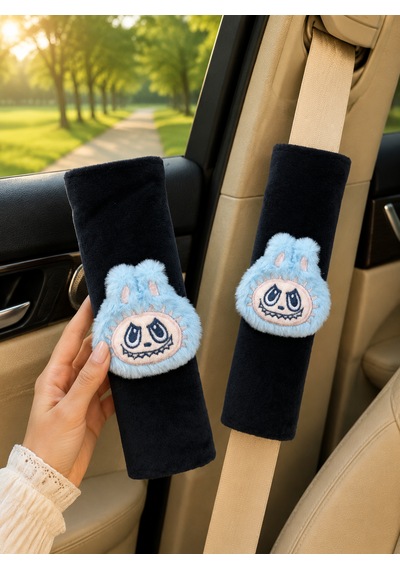 Bunny Mavi Emniyet Kemeri Aksesuarı - Emniyet Kemeri Kılıfı-araç Emniyet Kemeri Omuz Koruyucu 1 Adet