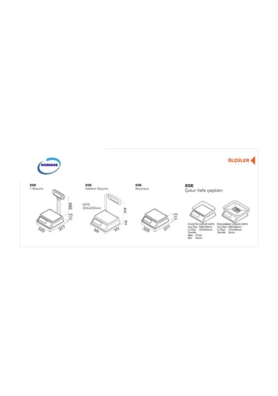 Tem Ege Lcd Akülü Fiyat Hesaplamalı Market Terazi 23x30 Cm