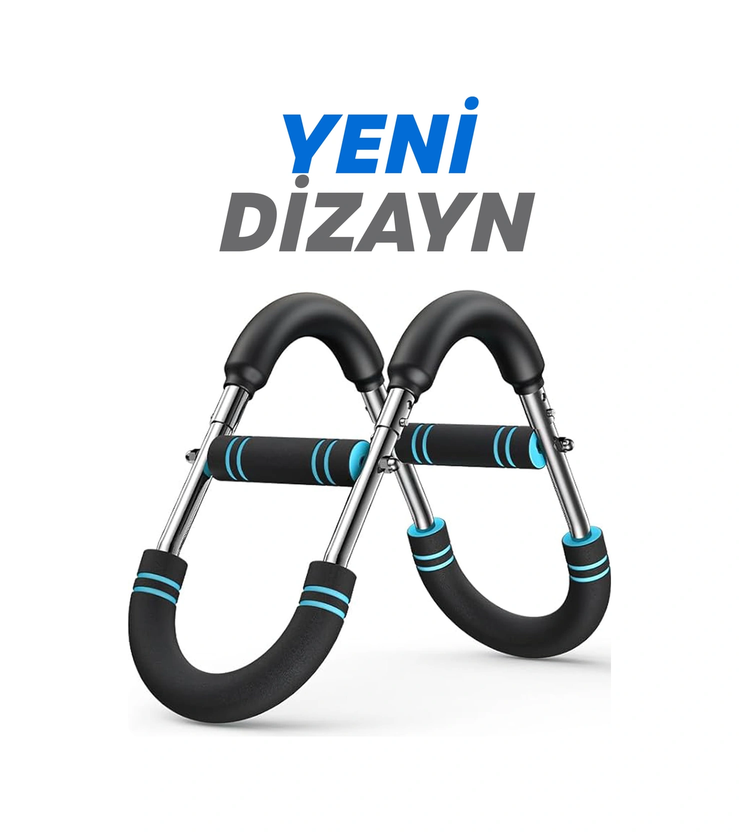 2x Power 25-50kg Ayarlanabilir Çift Metal Yaylı Göğüs & Kol Full Body Egzersiz Aleti Fitness Bar