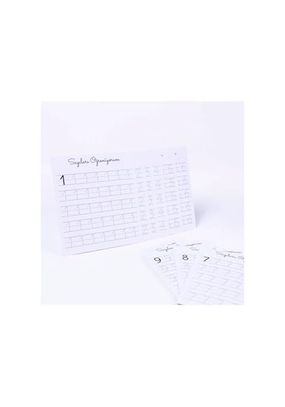 39lu Harf Ve Rakamları Öğreniyorum, 12 X 13 Cm Karton Çalışma Kart Seti