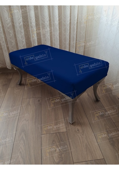 Ayak Ucu Kapı Önü Antre Düz Bench Puf Orta Sehpa Gümüş Ayak 110 Cm Laci