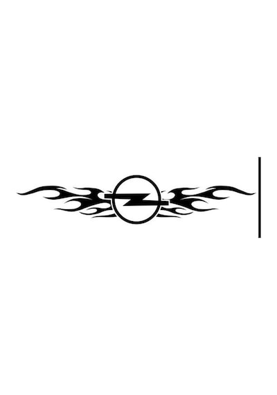 Opel Alev Desenli Sticker Yapıştırma Etiket Modifiye 30Cm
