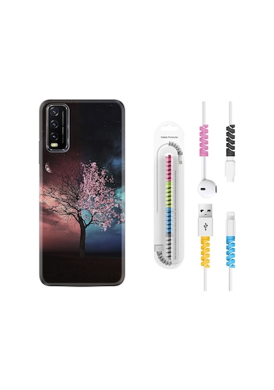Vivo Y11S Kılıf Kablo Koruyuculu Heaven Tree 1859
