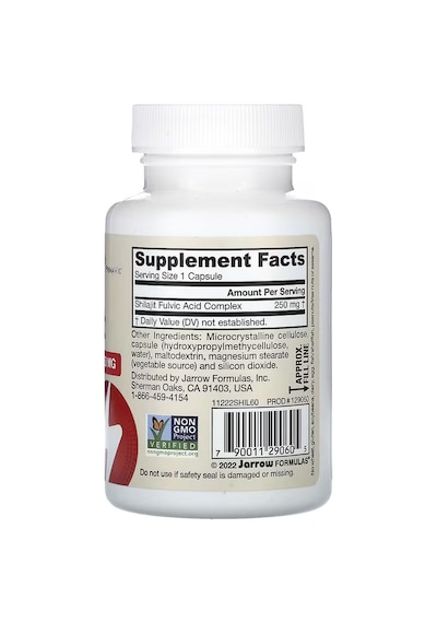 Jarrow Formulas Vegan Shilajit Fulvic Acid Antioxidants Complex, 250 Mg 60 Veggie Capsules Jarrow Formulas Vegan Shilajit Fulvic Acid Antioxidants Complex, 250 Mg 60 Veggie Capsules