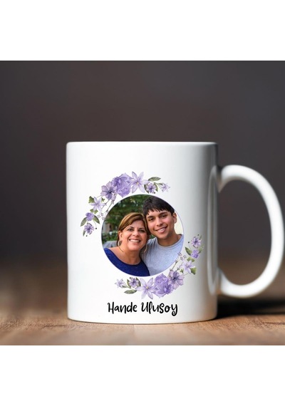 Anneye Hediye Fotoğraf Baskılı Mesajlı Kupa Bardak 2945