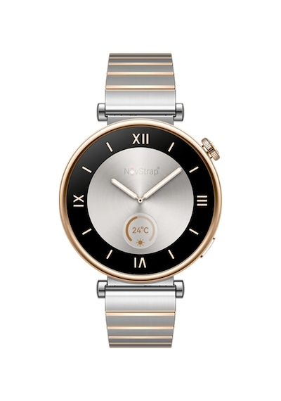 Novstrap Huawei Watch Gt4 41mm Gt5 41mm Gt5 Pro 42mm İle Uyumlu Kordon 18mm One Click Çelik Metal