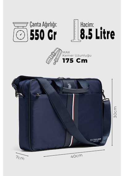 U.S. Polo Assn. U.s. Polo Assn. Lacivert Laptop Çantası 15.6 İnç Uyumlu Omuz Askılı Evrak Ve Bilgisayar Çantası 26058