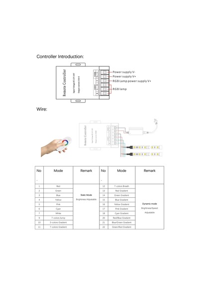 2.4g Dokunmatik Uzaktan Kumanda 30a Yüksek Güç Kontrol Cihazı Denetleyici Rgb Dimmer Led Işık Şerit Ktf-qc19 Dc12-24v