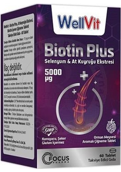 Wellvit Biotin Plus 60 Tablet