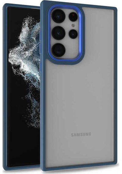 Galaxy S22 Ultra Kılıf Zore Flora Kapak Mavi