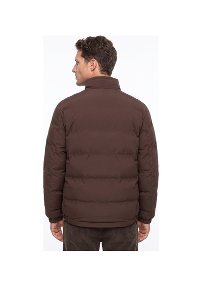 Fabrika F6wm-mnt 2108 Kahve Erkek Dik Yaka Kapitone Slim Fit Mont