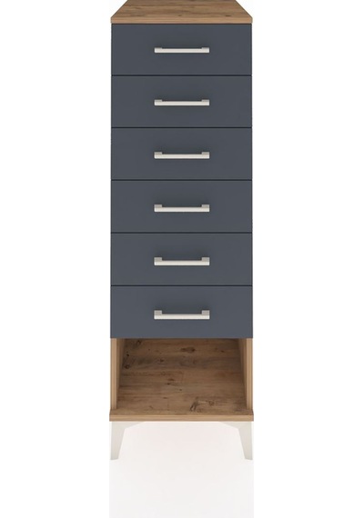 Kronos Dolap 6 Çekmeceli 44x59x134 Çam-antrasit Çam Kronos Dolap 6 Çekmeceli 44x59x134 Çam-antrasit Çam