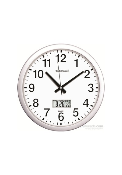 Time Gold Salon Ofis Duvar Saati Plastik 36 Cm (151041436) Altın