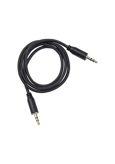 3.5mm - 3.5mm "-slim", Altın Uç, 0.75m, Siyah