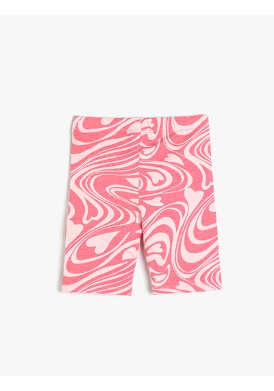Koton Kısa Tayt Kalp Baskılı Beli Lastikli Pamuklu Pembe Desenli 4skg40066ak Pembe Desenli Koton Kısa Tayt Kalp Baskılı Beli Lastikli Pamuklu Pembe Desenli 4skg40066ak Pembe Desenli