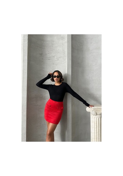 Verymoda Cepli Etek F1572 Kırmızı