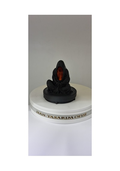 Oturan Ghost Hayalet Nazgül Tealight Mum Işıklı Dekor 12cm Diğer