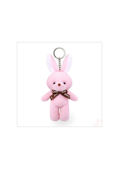 Pelüş Tavşan Anahtarlık, 15 Cm X 8 Cm - Pembe