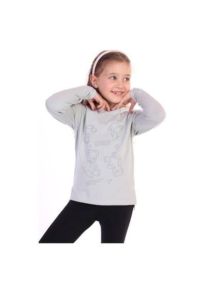Toontoy Kids Toontoy Kız Çocuk 4lü Ayıcık Baskılı Tişört Yeşil