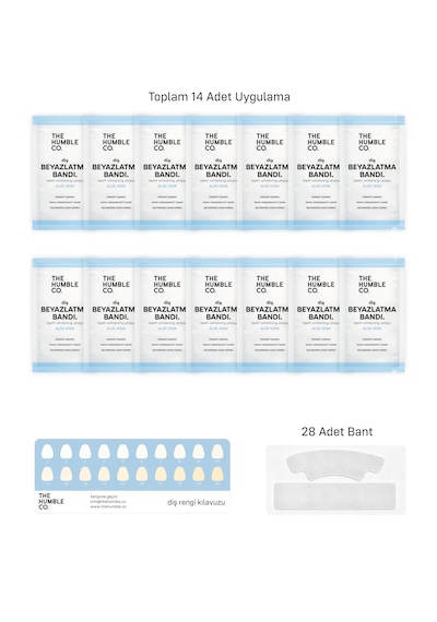 The Humble Co. Teeth Whitening Strips - Aloe Vera 28 Strips Diş Beyazlatma Bandı Aloe Vera