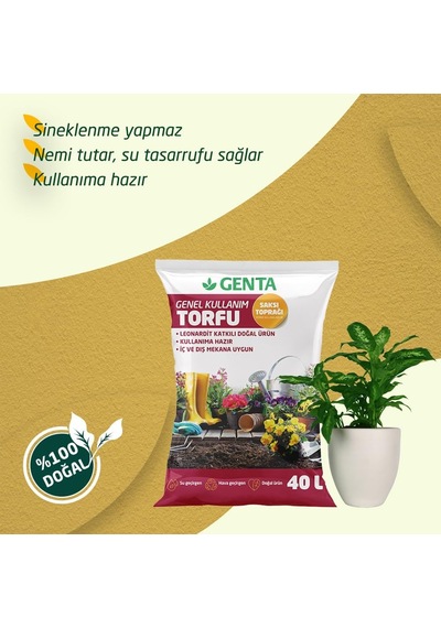 Genta Genel Kullanım Torfu Toprağı 40 Lt 0,250