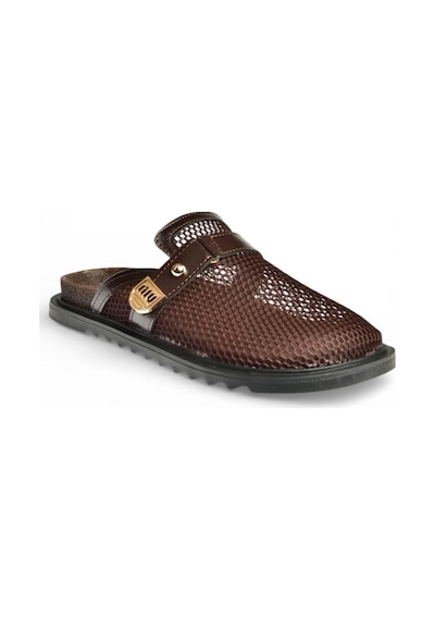 Fox Shoes Y250505115 Kahverengi File Detaylı Kadın Terlik