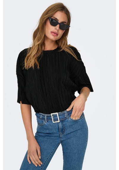 Only Kadın Onlravenna Bisiklet Yaka Kısa Kollu T-shirt 15318506 Siyah Siyah