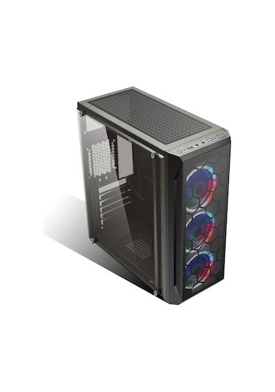 Hiper Zoe 3x12CM Rainbow 500W 1x8CM Arka Fan Gaming ATX Mid Kasa
