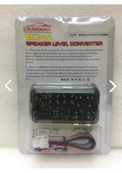Audiomax Mx-22 Oto Teyp Anfi Çıkış Çevirici Dönüştürücü Audiomaxm