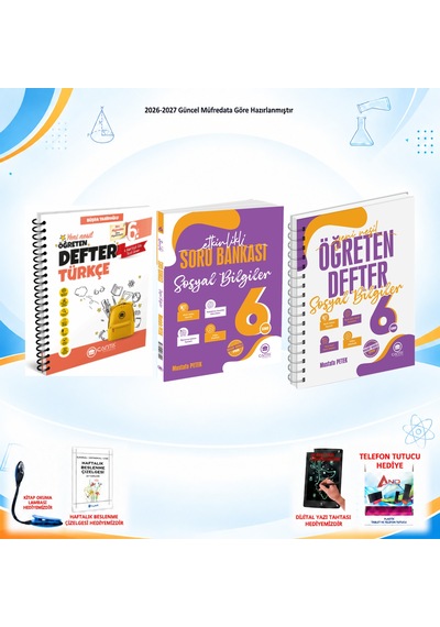 Çanta Yayınları 2026-2027 6. Sınıf Tüm Dersler 3 Kitap Sos Soru/türkçe-sos Defter Set