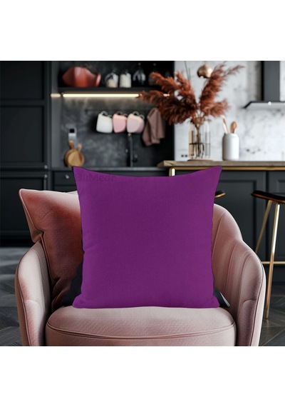 Dekoratif 4'lü Kırlent Yastık Kılıfı Seti - 42 X 42 Cm - Mürdüm
