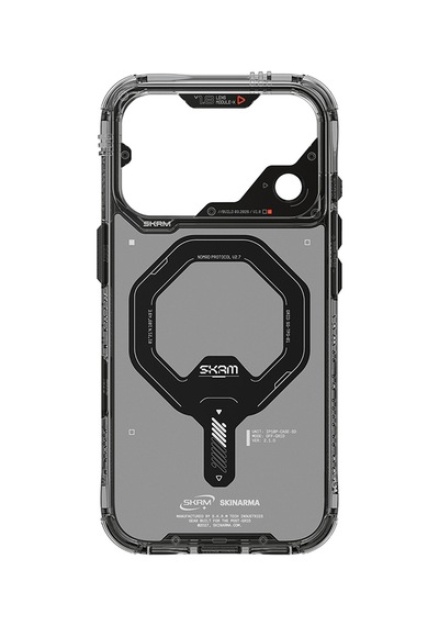 Apple Uyumlu iPhone 18 Pro Max Kılıf M-safe Şarj Özellikli Şeffaf Airbag Skinarma Saido Mag-charge Kapak Füme