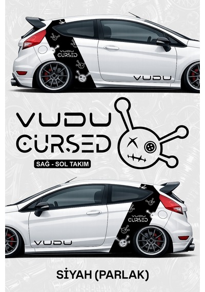 Vudu Cursed Yan Gövde Kaplama Sticker Siyahparlak - 864812029