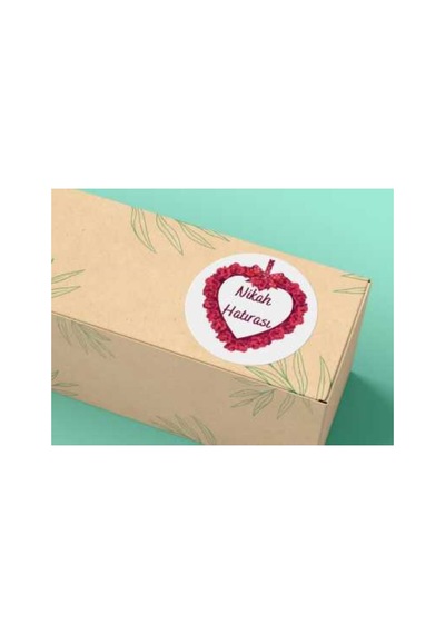 Nikah Hatırası Etiketi Mat Yuvarlak Sticker Wedding Ceremony 4 Cm 40 Adet Çok Renkli
