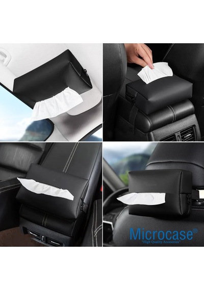 Microcase Oto Araç İçi Çek-al Mendil Kılıfı Askılığı -siyah Al4410 Genel