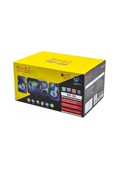 2+1 Bluetooth Lu Hoparlör Ses Sistemi Fm Radyo Sd Usb Led Işıklı