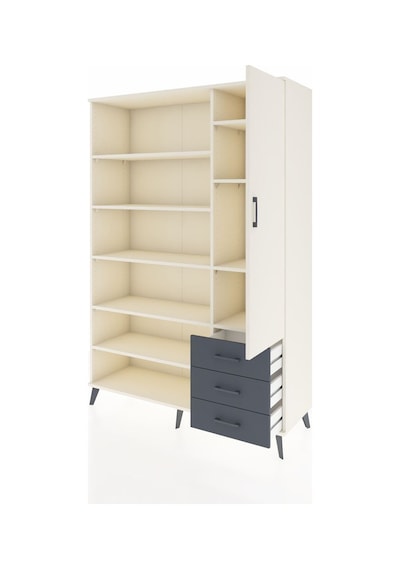 Hyperion Dolap 9 Raflı 3 Çekmeceli Tek Kapaklı 132x44x195 Aytaşı-aytaşı/antrasit Aytası/antrasıt Hyperion Dolap 9 Raflı 3 Çekmeceli Tek Kapaklı 132x44x195 Aytaşı-aytaşı/antrasit Aytası/antrasıt