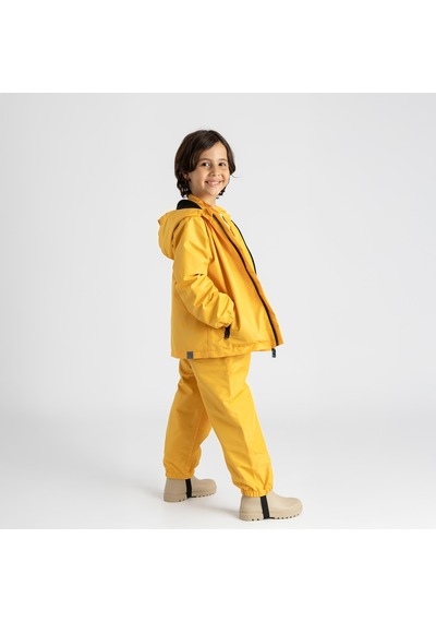 Ligenne Su Geçirmez Çocuk Yağmur Seti Polar Astarlı Yağmur Montu Ve Yağmur Tulumu Pure Mustard Sarı